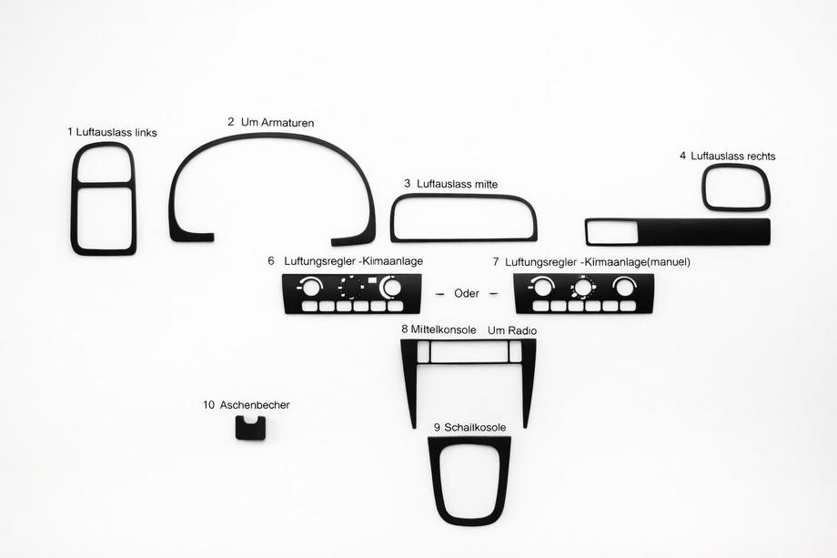 Volvo S40 1995-2004 Dashboard Trim Covers (2000-2004) Image