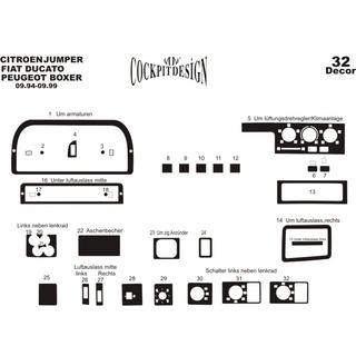 Dashboard Trim (Meric, 1995-2002) Citroen Jumper 1995-2006 photo 3
