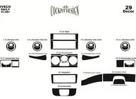 Iveco Daily 2006-2014 Dashboard Trim Covers Aluminum photo 3