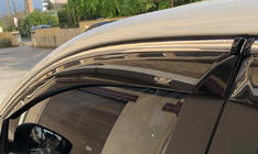 Nissan Qashqai 2014-2021 Window deflectors with chrome trim (Niken, 4 pcs) photo 2