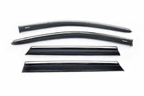 Nissan Qashqai 2014-2021 Window deflectors with chrome trim (Niken, 4 pcs) photo 4