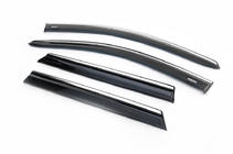 Nissan Qashqai 2014-2021 Window deflectors with chrome trim (Niken, 4 pcs) photo 5