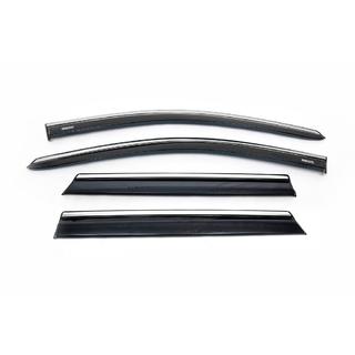 Window deflectors with chrome trim (Niken, 4 pcs) Nissan Qashqai 2014-2021 photo 4