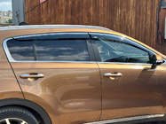 Kia Sportage 2015-2021 Window Deflectors with Chrome Trim (4 pcs, Niken) photo 11