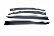 Kia Sportage 2015-2021 Window Deflectors with Chrome Trim (4 pcs, Niken) photo 4