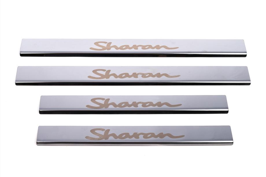 Volkswagen Sharan 2010-2023 Door Sill Protectors Carmos V1 (4 pcs, Stainless Steel) Photo 2