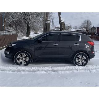 Window deflectors with chrome trim (4 pcs, Niken) Kia Sportage 2010-2015 photo 1
