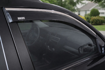 Kia Sportage 2004-2010 Window deflectors with chrome trim (4 pcs, Niken) photo 3