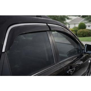 Window deflectors with chrome trim (4 pcs, Niken) Kia Sportage 2004-2010 photo 2