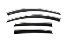 Chevrolet Captiva 2006-2019 Window deflectors with chrome trim (4 pcs, Niken) photo 9