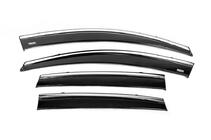 Honda CRV 2012-2016 Window deflectors with chrome trim (4 pcs, Niken) photo 3