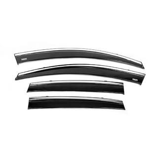 Window deflectors with chrome trim (4 pcs, Niken) photo 3