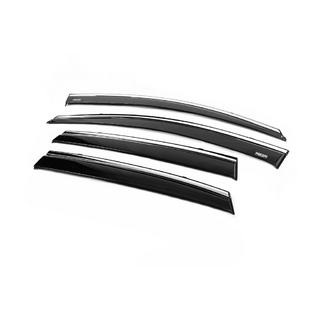 Window deflectors with chrome trim (4 pcs, Niken) photo 4