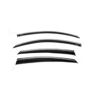 Window deflectors with chrome trim (4 pcs, Niken) photo 2