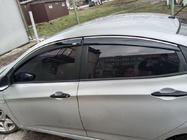 Hyundai Accent 2011-2017 Window Deflectors with Chrome Trim SD (4 pcs, Niken) photo 1