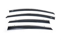 Hyundai Accent 2011-2017 Window Deflectors with Chrome Trim SD (4 pcs, Niken) photo 4