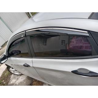 Window Deflectors with Chrome Trim SD (4 pcs, Niken) Hyundai Accent 2011-2017 photo 3