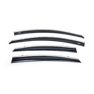 Window Deflectors with Chrome Trim SD (4 pcs, Niken) Hyundai Accent 2011-2017 photo 4