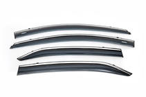 Toyota Corolla 2013-2019 Window deflectors with chrome trim (4 pcs, Niken) photo 3