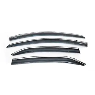 Window deflectors with chrome trim (4 pcs, Niken) photo 3