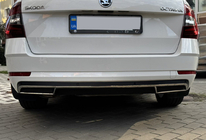 Skoda Octavia III A7 2013-2019 Rear diffuser surround trim (2013-2017, stainless steel) photo 8