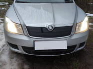 Skoda Octavia II A5 2010-2013 Winter grille cover (upper) Glossy photo 1