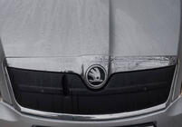 Skoda Octavia II A5 2010-2013 Winter grille cover (upper) Glossy photo 2
