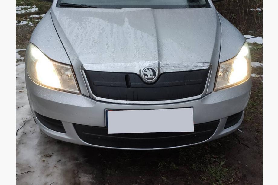 Skoda Octavia II A5 2010-2013 Winter grille cover (upper) Glossy Image