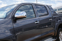 Toyota Hilux 2006-2015 Mirror Covers (2 pcs, Stainless Steel) ABS Plastic photo 1