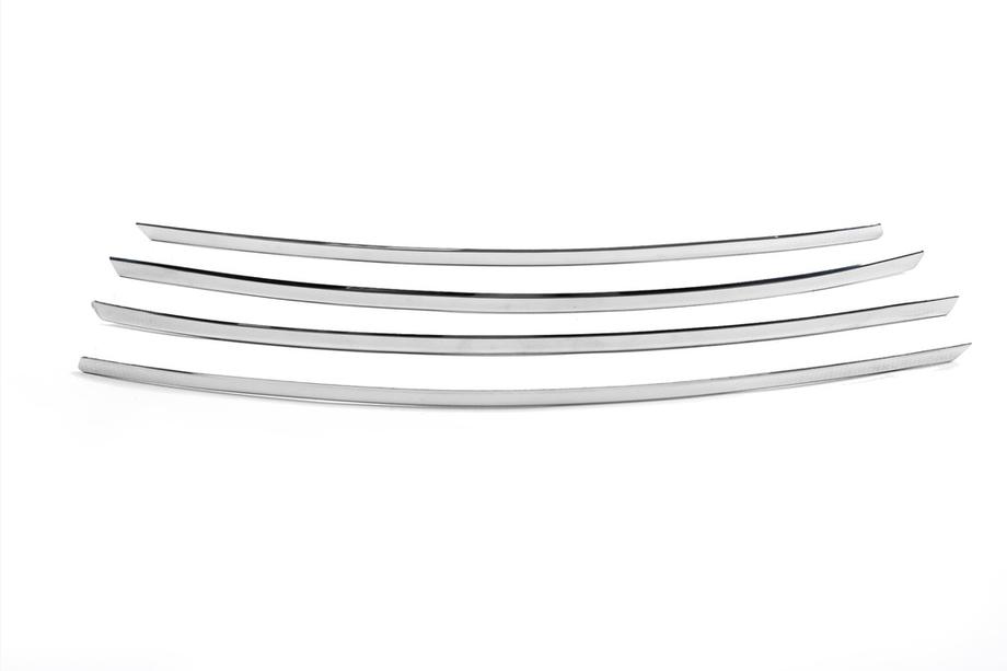 Volkswagen Amarok 2010-2022 Chrome Grille Trim 2010-2016 (slim strips, 4 pcs, stainless steel) OmsaLine - Italian Stainless Steel Photo 3