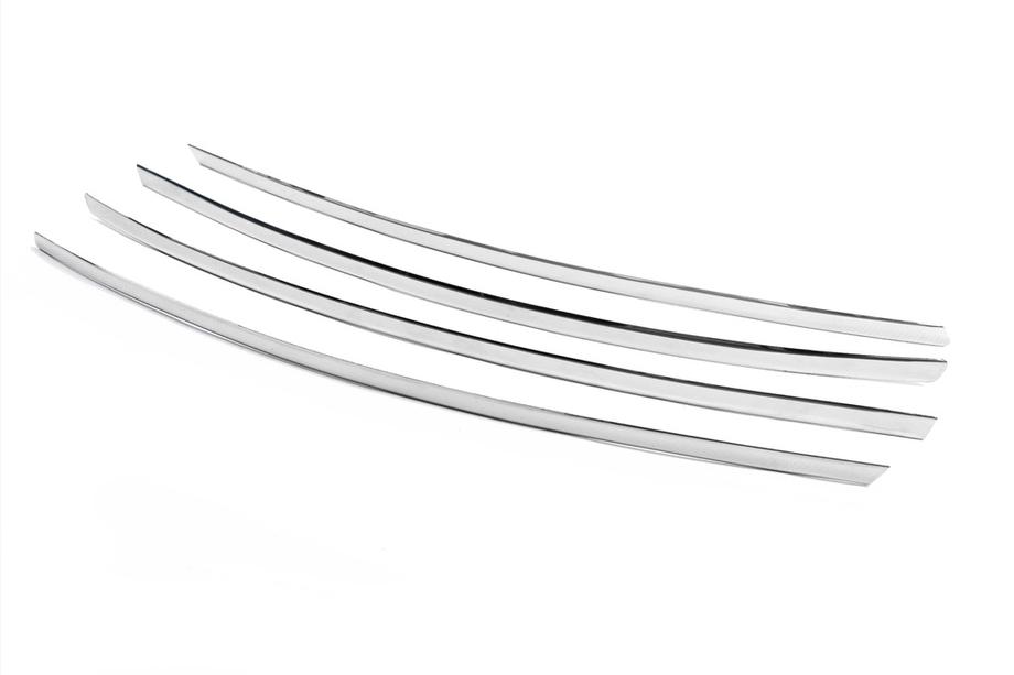 Volkswagen Amarok 2010-2022 Chrome Grille Trim 2010-2016 (slim strips, 4 pcs, stainless steel) OmsaLine - Italian Stainless Steel Photo 4