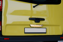 Renault Trafic 2001–2015 Chrome trim above license plate (1-door, lower, stainless steel) photo 1