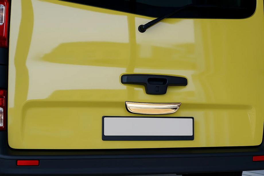 Renault Trafic 2001–2015 Chrome trim above license plate (1-door, lower, stainless steel) Image