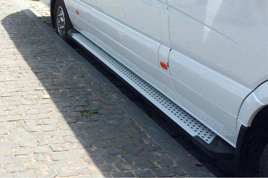 Mercedes Sprinter W906 2006–2018 Side Steps Allmond Grey (2 pcs, Aluminum) Image