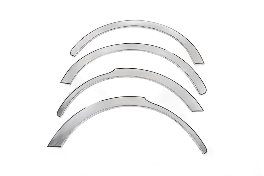 Fiat Fiorino/Qubo 2008-2024 Fender flares (4 pcs, stainless steel) 1 Side Door, Polished Stainless Steel Photo 3