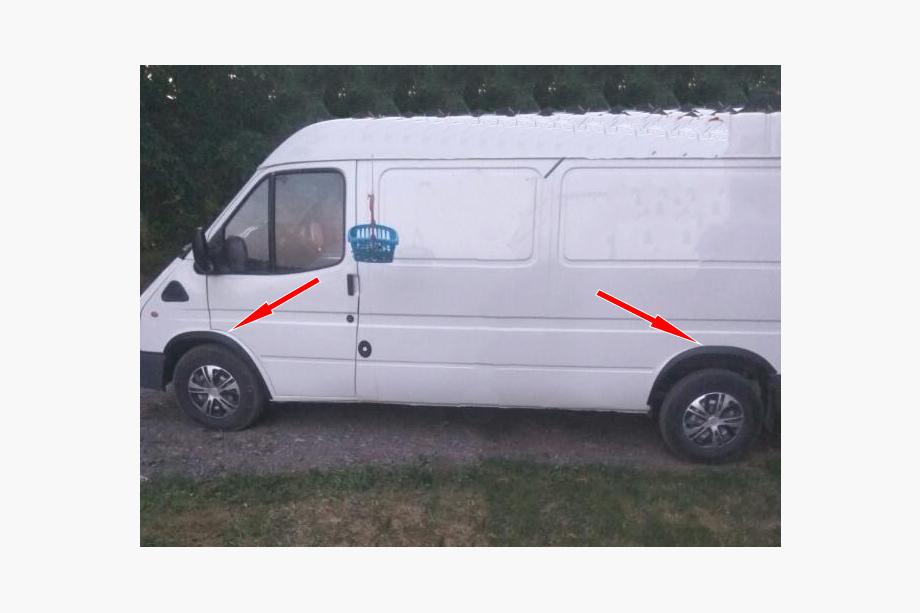 Ford Transit 1991-2000 Fender flares (4 pcs, black) Image