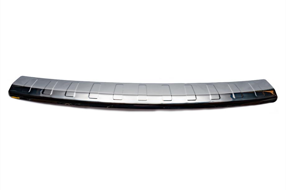 Volkswagen Caddy 2004-2010 Rear bumper protector with large wrap (Elite, stainless steel) Photo 2