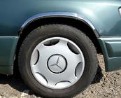 Mercedes E-class W124 1984–1997 Fender Trim 1989-1995 (4 pcs, Stainless Steel) photo 2