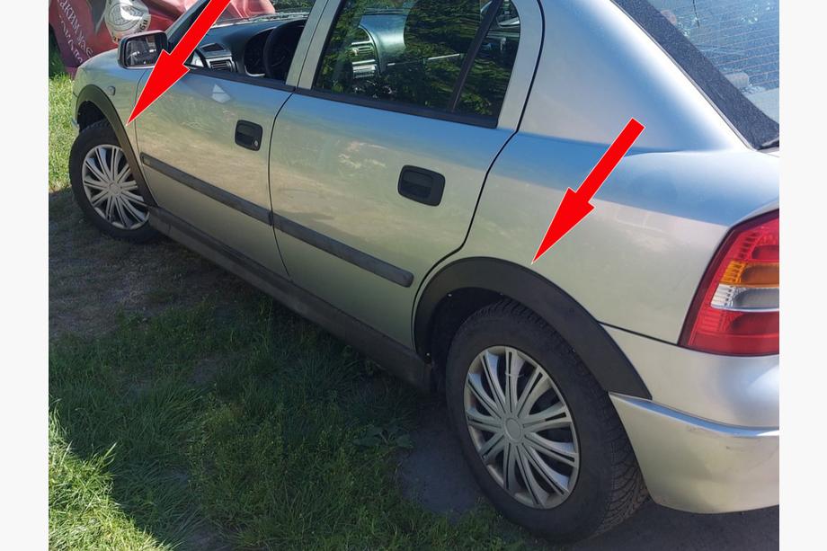 Opel Astra G classic 1998-2012 Fender Flares (SD/HB) (4 pcs, black) Image