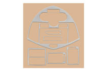 Kia Carens 1999-2012 Dashboard Trim Covers (2002-2006) Aluminum photo 2