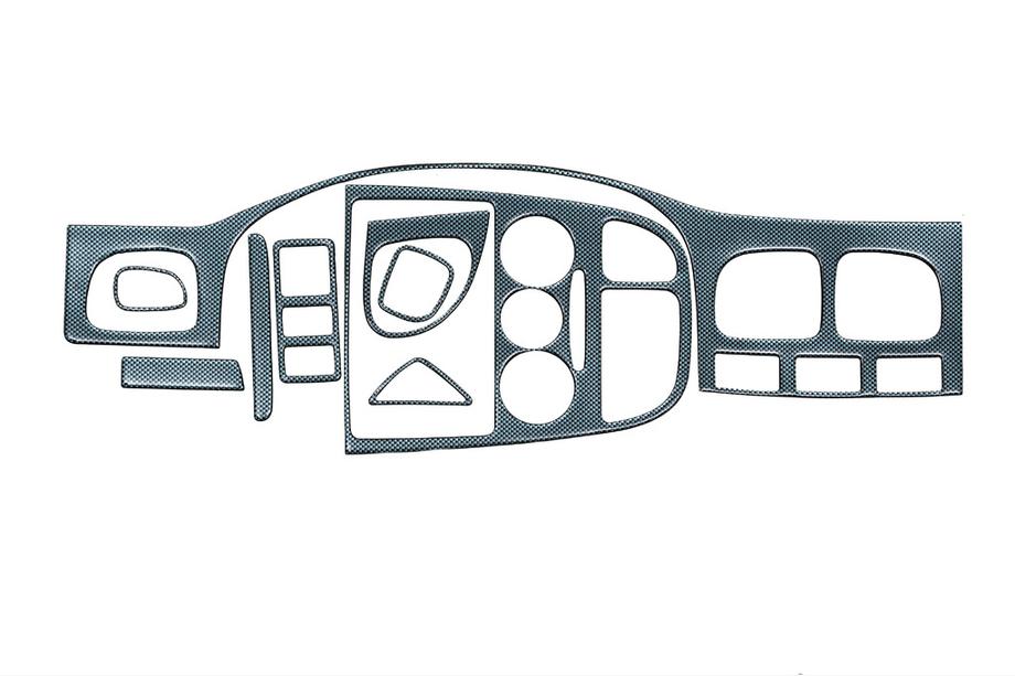 Kia Rio 2000-2005 Dashboard Trim Covers (2000-2002) Aluminum Image