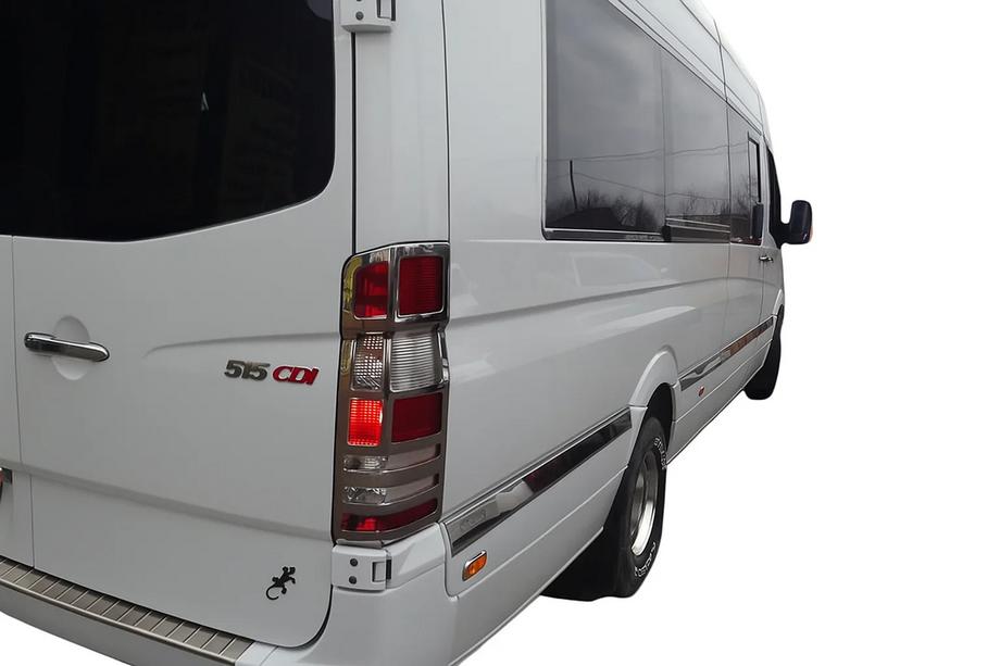 Mercedes Sprinter W906 2006–2018 Chrome Tail Light Covers (2 pcs, Stainless Steel) Image