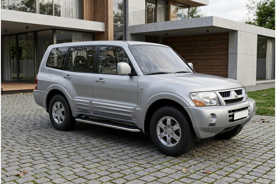 Mitsubishi Pajero Wagon III 1999-2006 Side Steps Maydos V1 (2 pcs, Aluminum & Stainless Steel) Image