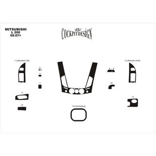 Dashboard Trim Kit (13 Pieces) Mitsubishi L200 2006-2015 photo 4