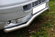 Volkswagen T5 Transporter 2003-2010 Front bumper guard Wave ST007 (stainless steel) photo 2