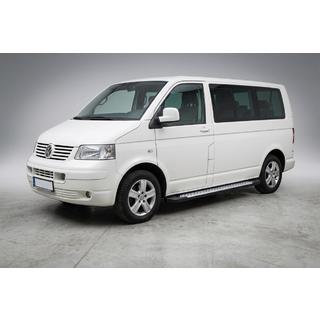 Side Steps Allmond Grey (2 pcs, Aluminum) Volkswagen T5 Transporter 2003-2010 photo 1