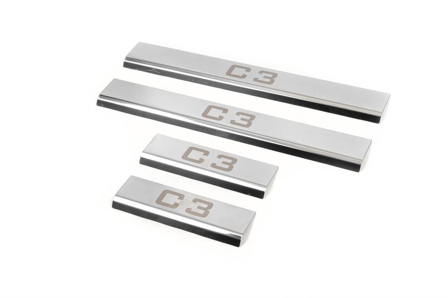 Citroen C-3 2009–2016 Door Sill Covers (4 pcs, Carmos) Image