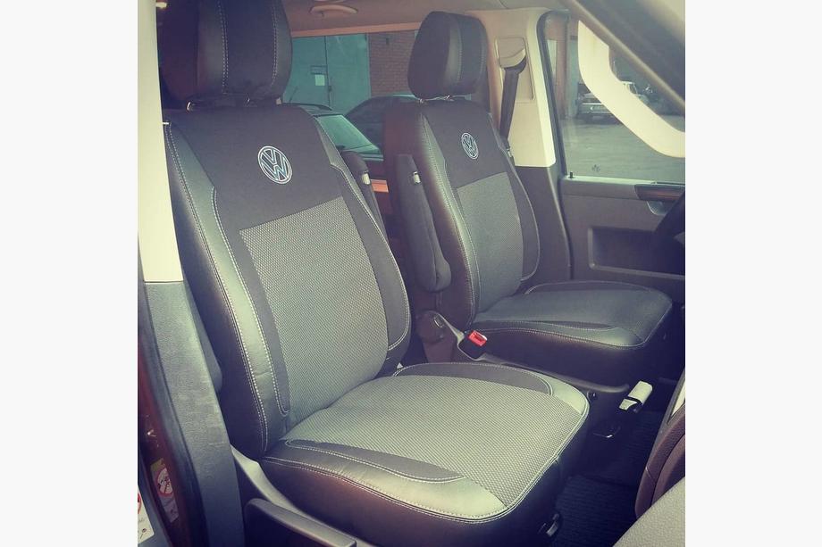 Volkswagen T5 Caravelle 2004-2010 Car Seat Covers (Eco Leather and Fabric, Premium) Photo 7