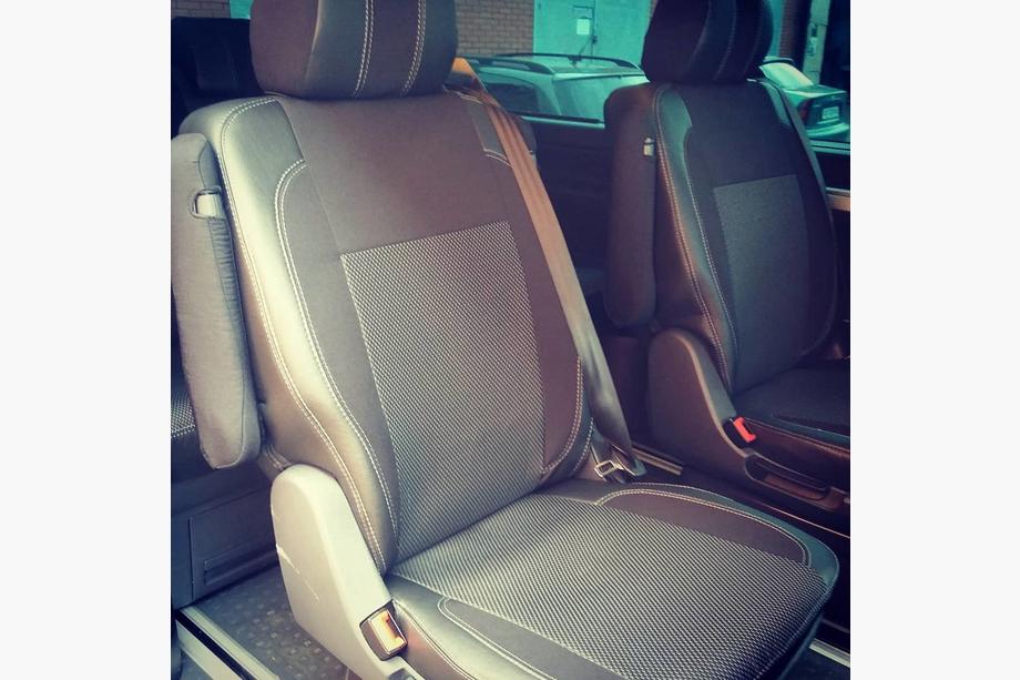 Volkswagen T5 Caravelle 2004-2010 Car Seat Covers (Eco Leather and Fabric, Premium) Photo 6