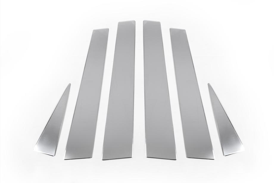 Volkswagen Touareg 2002–2010 Chrome Door Pillar Covers (6 pcs, Stainless Steel) Photo 3